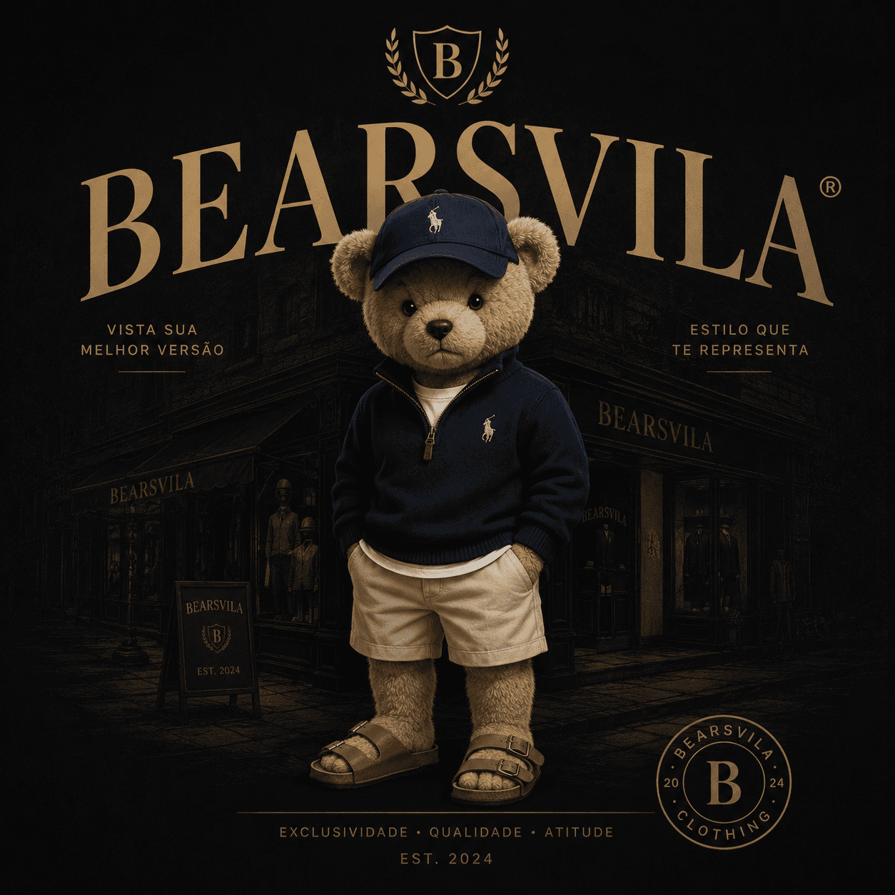 Pôster oficial Bearsvila — o urso da Maison